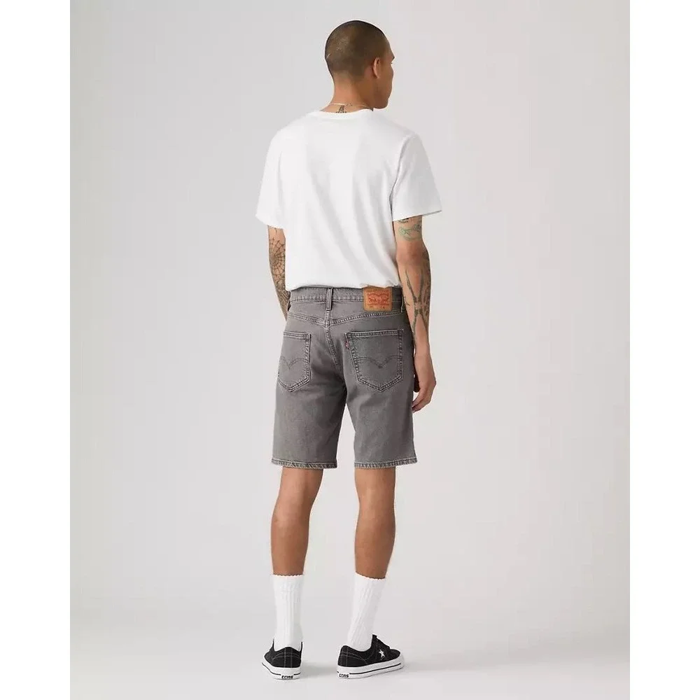 NEW Levis 405 Standard 10in Mens Shorts Grey Denim Stretch Greyscale 30x10